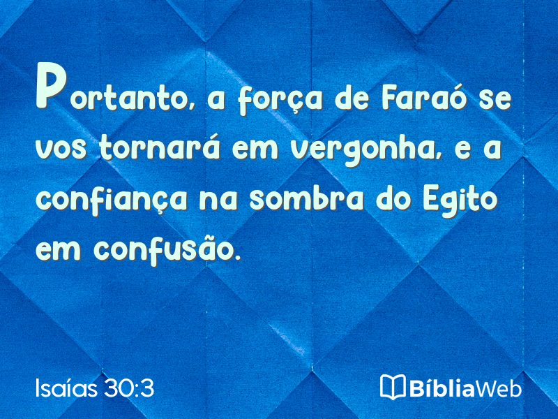 Isaías 30:3 em imagem para compartilhar