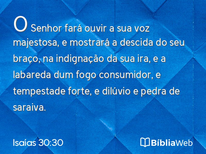 Isaías 30:30 em imagem para compartilhar