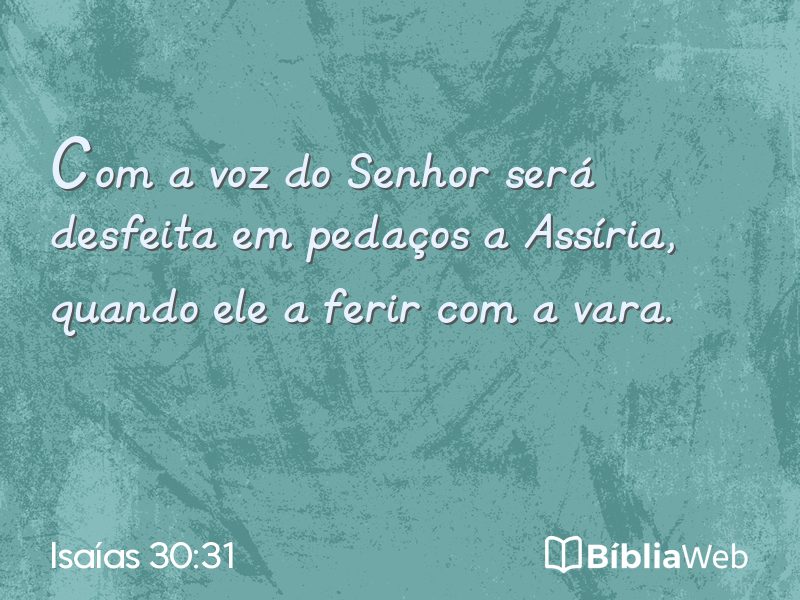 Isaías 30:31 em imagem para compartilhar