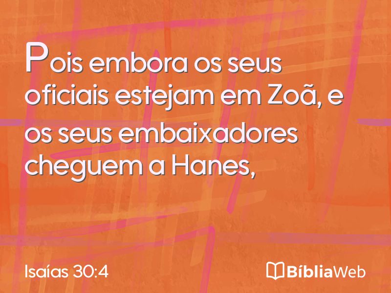 Isaías 30:4 em imagem para compartilhar