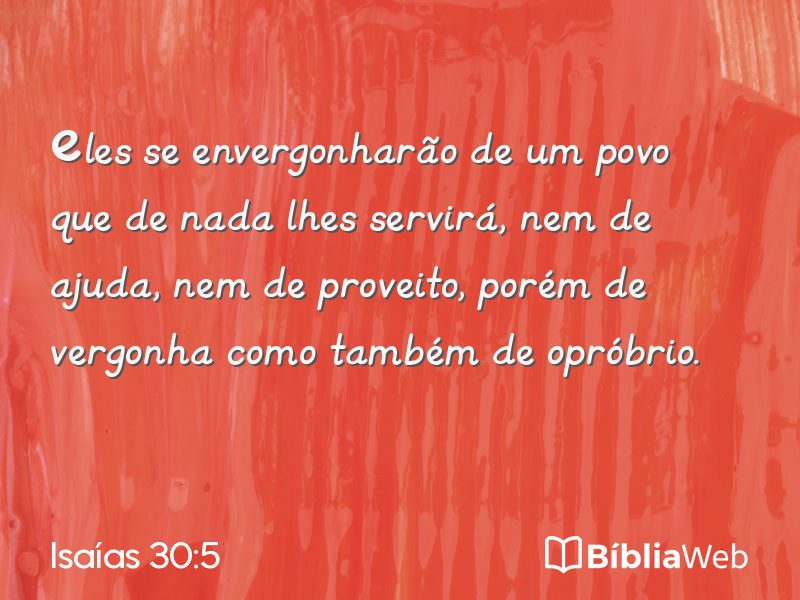 Isaías 30:5 em imagem para compartilhar