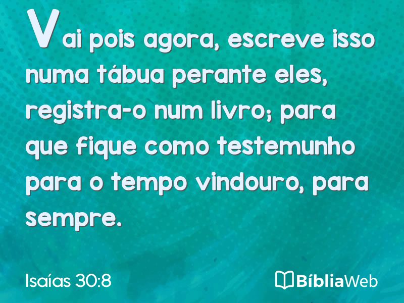 Isaías 30:8 em imagem para compartilhar
