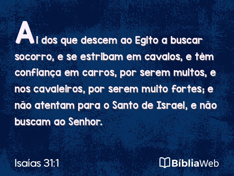 Isaías 31:1 em imagem para compartilhar
