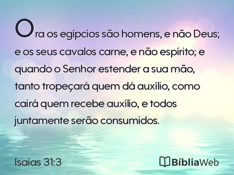 Isaías 31:3 em imagem para compartilhar
