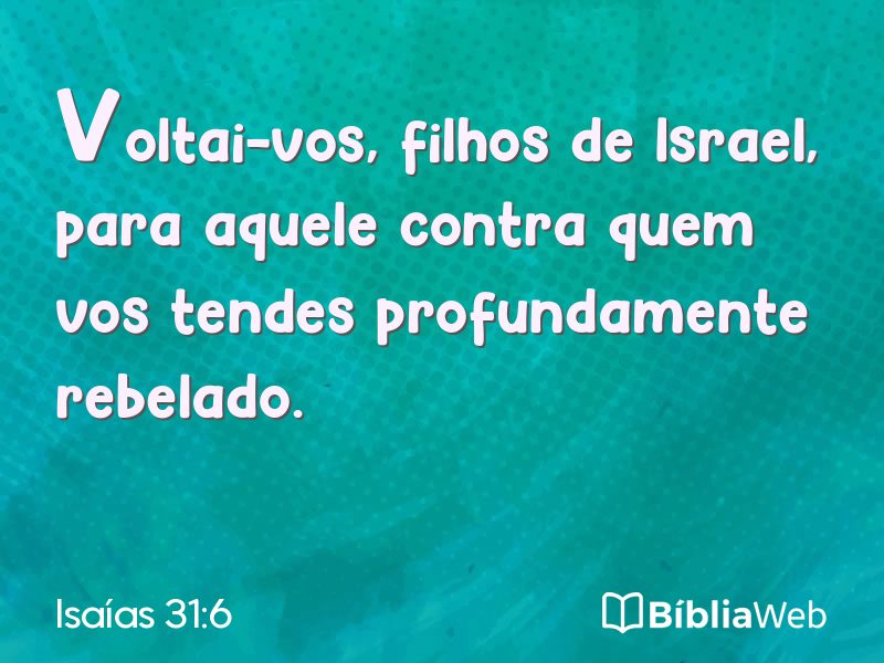 Isaías 31:6 em imagem para compartilhar