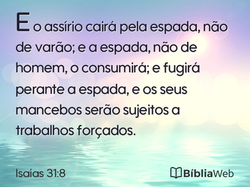 Isaías 31:8 em imagem para compartilhar