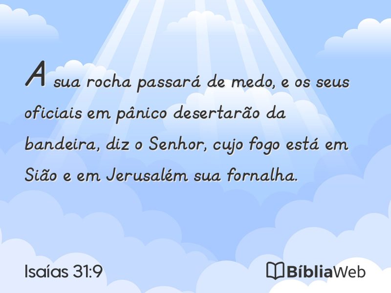 Isaías 31:9 em imagem para compartilhar