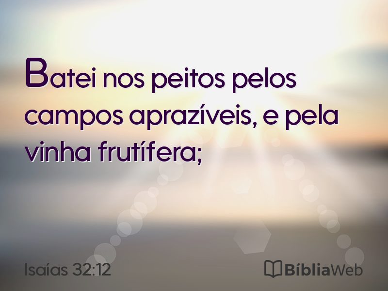 Isaías 32:12 em imagem para compartilhar