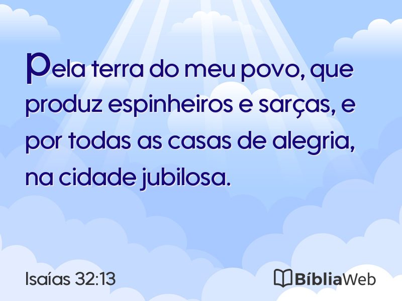 Isaías 32:13 em imagem para compartilhar