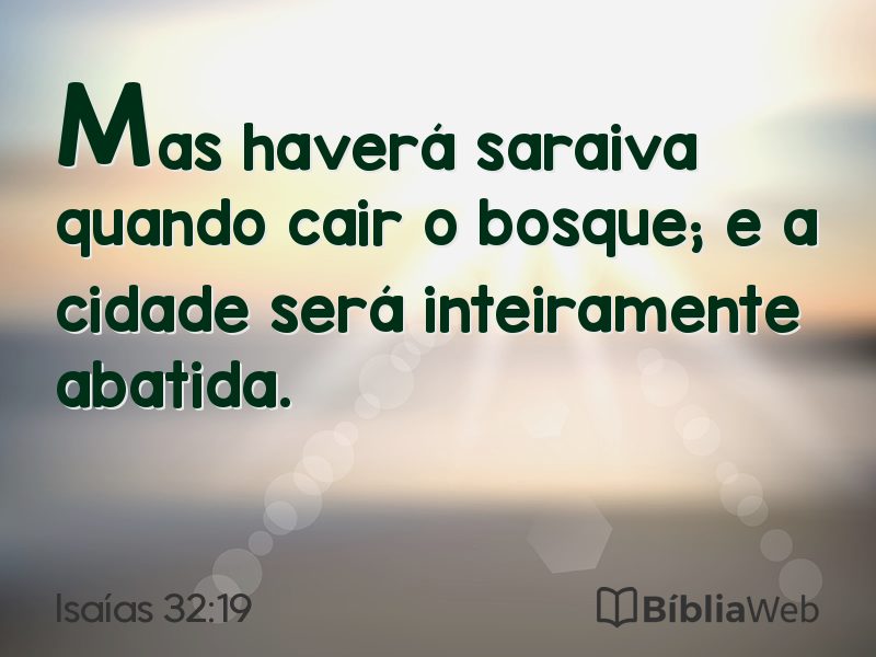 Isaías 32:19 em imagem para compartilhar