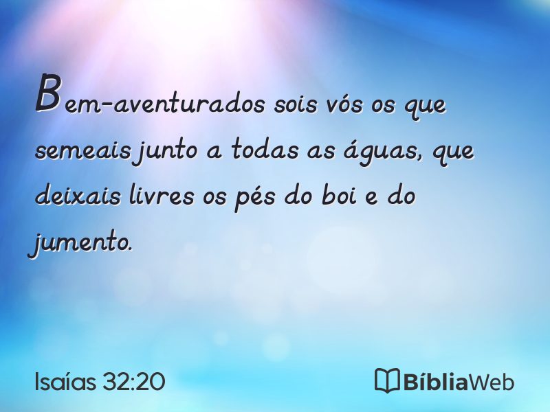 Isaías 32:20 em imagem para compartilhar