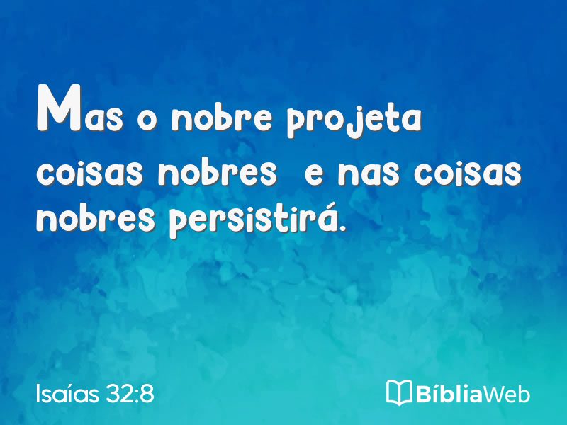 Isaías 32:8 em imagem para compartilhar