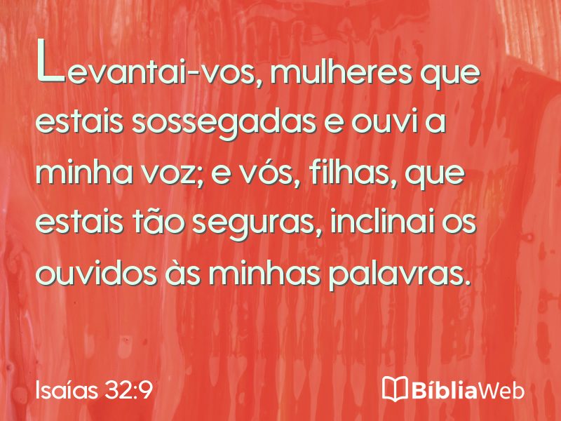 Isaías 32:9 em imagem para compartilhar