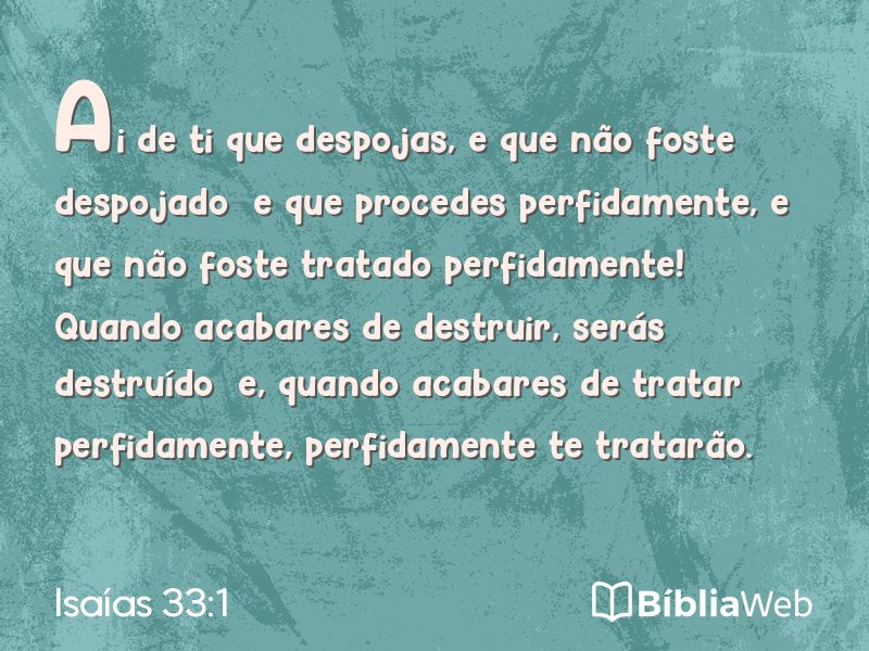 Isaías 33:1 em imagem para compartilhar