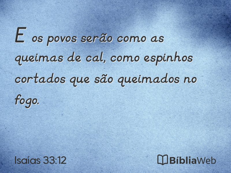 Isaías 33:12 em imagem para compartilhar