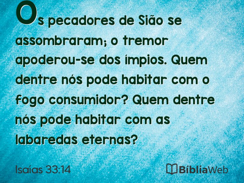 Isaías 33:14 em imagem para compartilhar