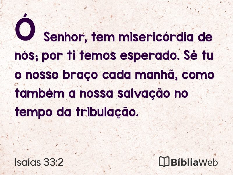 Isaías 33:2 em imagem para compartilhar