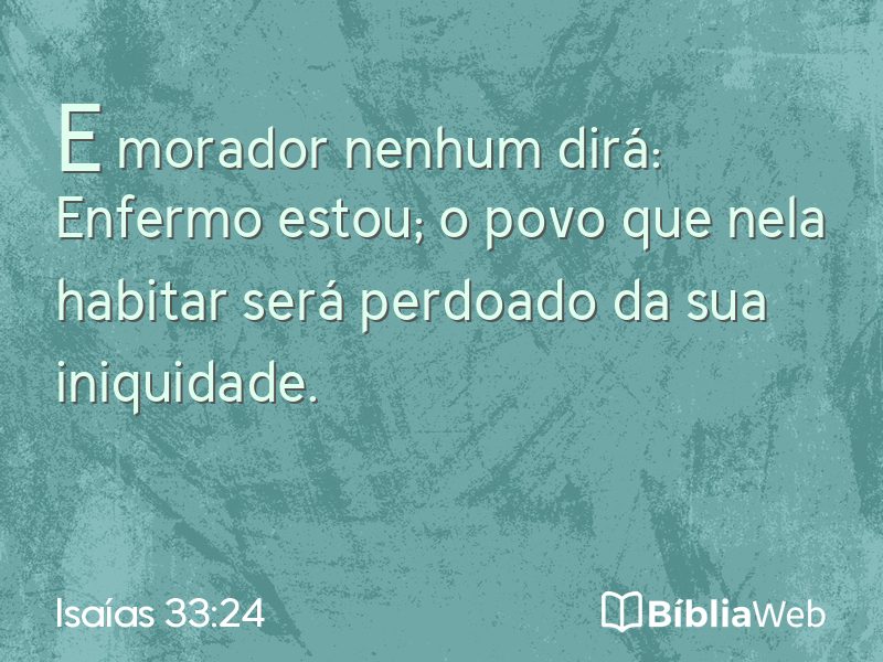 Isaías 33:24 em imagem para compartilhar