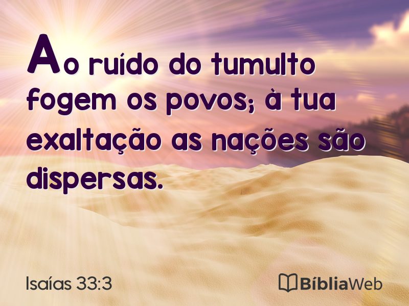 Isaías 33:3 em imagem para compartilhar