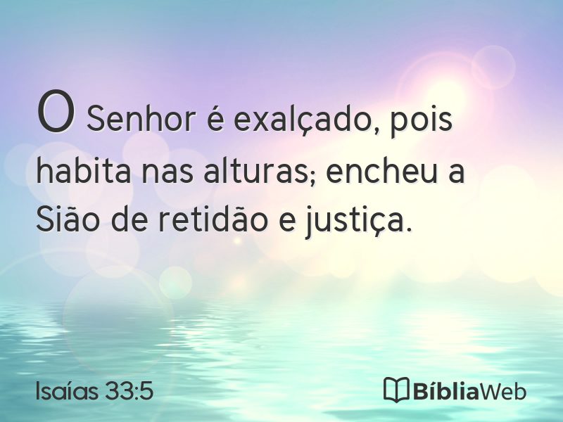 Isaías 33:5 em imagem para compartilhar
