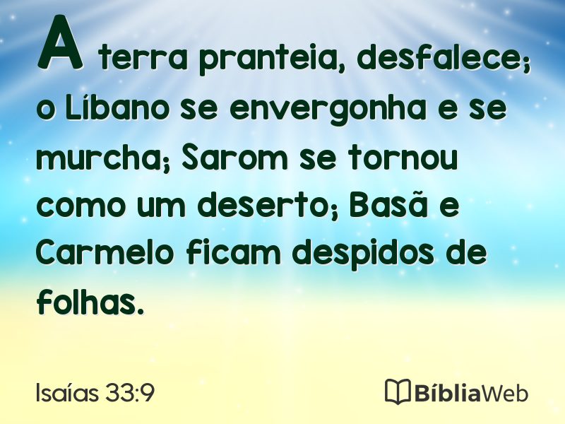 Isaías 33:9 em imagem para compartilhar