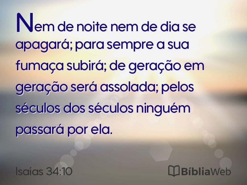 Isaías 34:10 em imagem para compartilhar