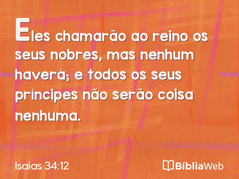 Isaías 34:12 em imagem para compartilhar