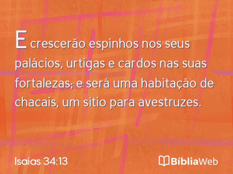 Isaías 34:13 em imagem para compartilhar