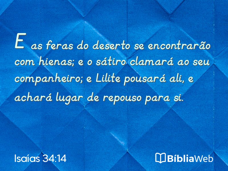 Isaías 34:14 em imagem para compartilhar