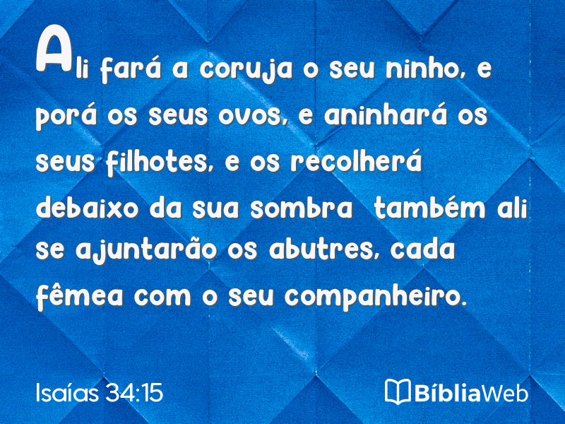 Isaías 34:15 em imagem para compartilhar