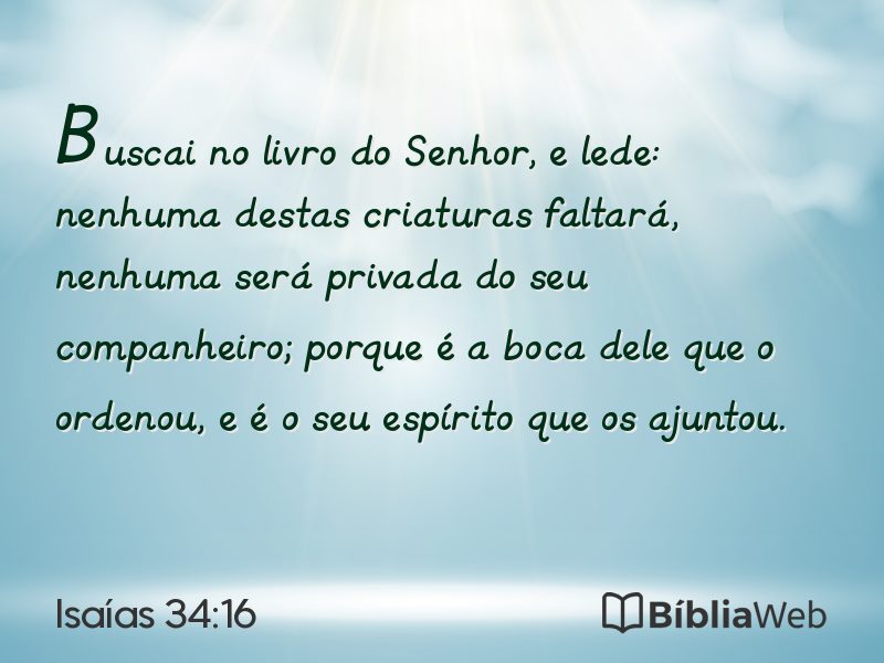 Isaías 34:16 em imagem para compartilhar