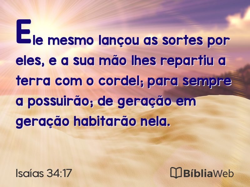 Isaías 34:17 em imagem para compartilhar