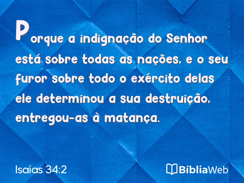 Isaías 34:2 em imagem para compartilhar