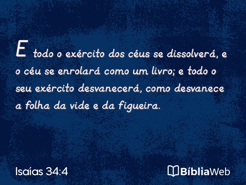 Isaías 34:4 em imagem para compartilhar