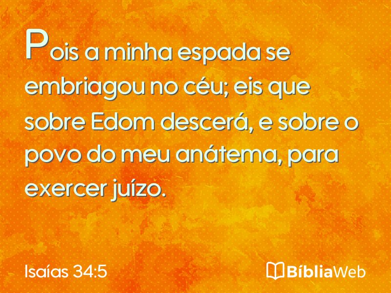Isaías 34:5 em imagem para compartilhar
