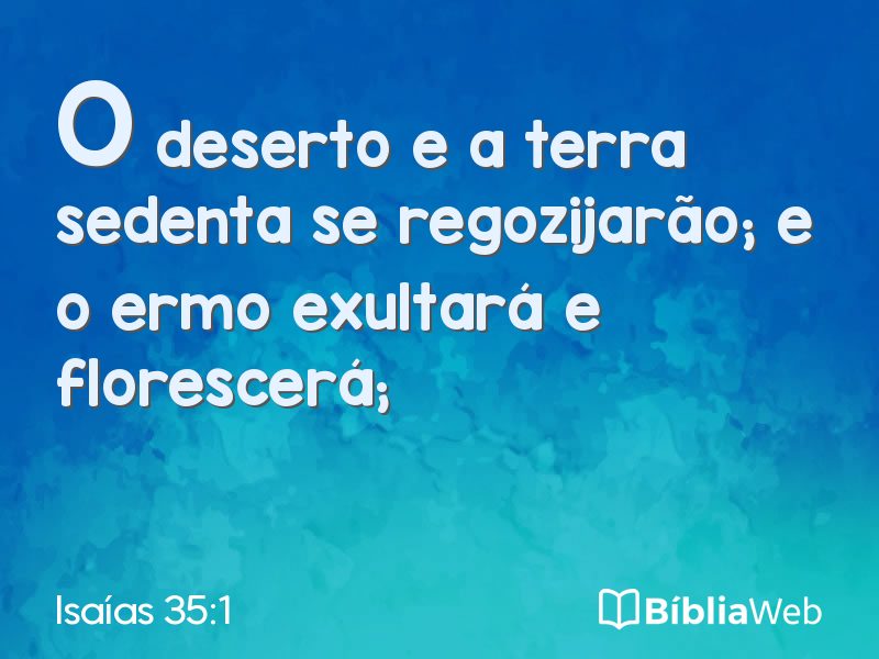 Isaías 35:1 em imagem para compartilhar