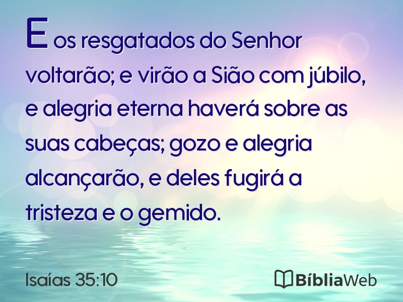 Isaías 35:10 em imagem para compartilhar