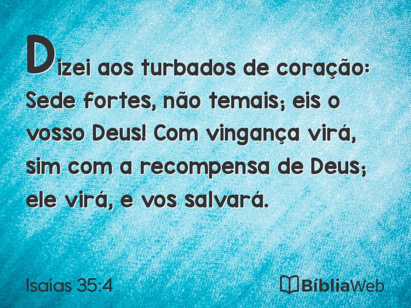 Isaías 35:4 em imagem para compartilhar