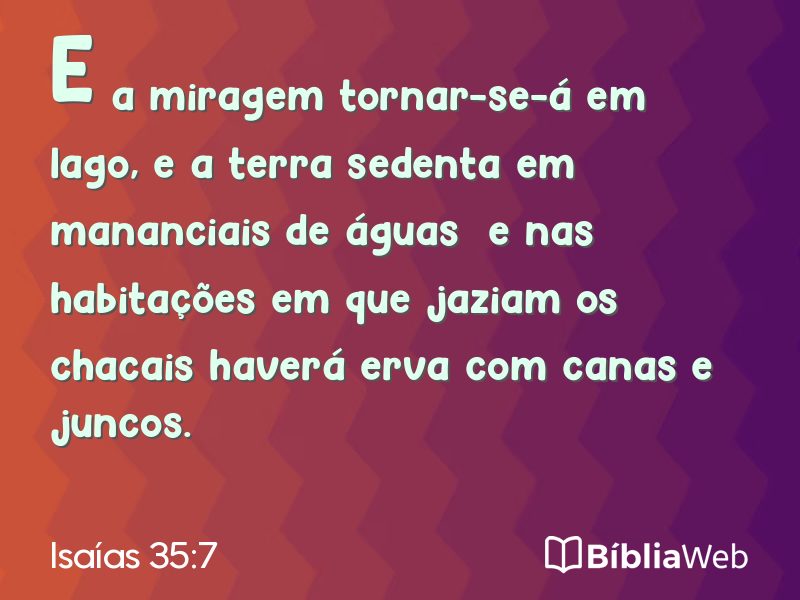 Isaías 35:7 em imagem para compartilhar