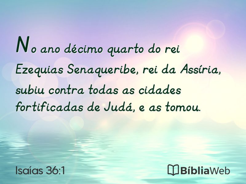 Isaías 36:1 em imagem para compartilhar