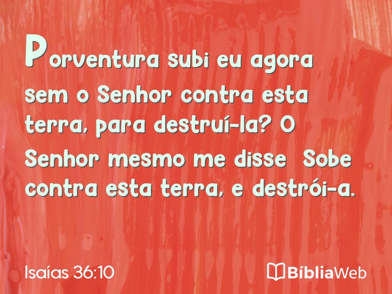 Isaías 36:10 em imagem para compartilhar