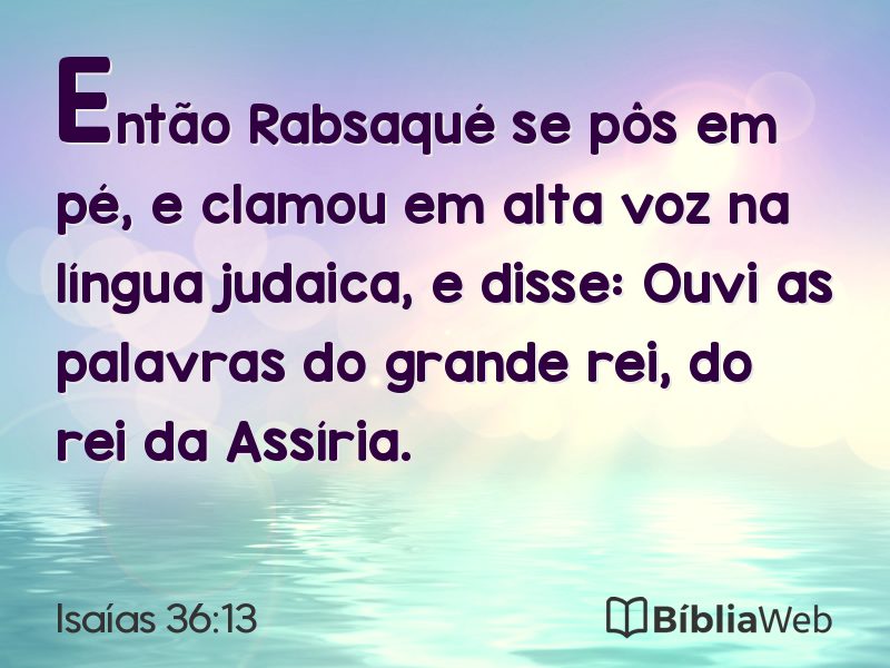 Isaías 36:13 em imagem para compartilhar