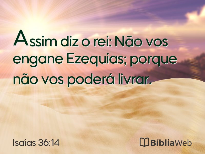 Isaías 36:14 em imagem para compartilhar