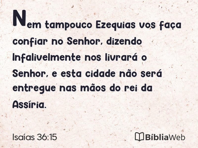 Isaías 36:15 em imagem para compartilhar