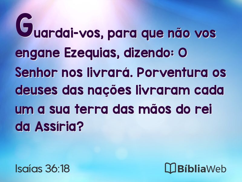 Isaías 36:18 em imagem para compartilhar