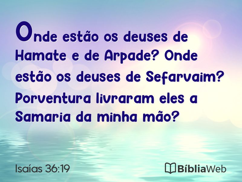Isaías 36:19 em imagem para compartilhar