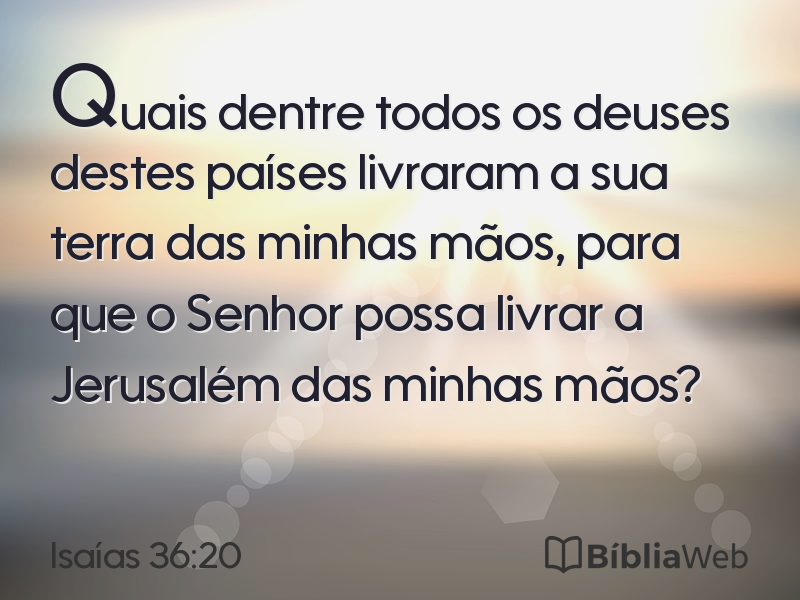 Isaías 36:20 em imagem para compartilhar