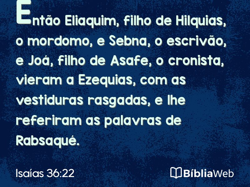 Isaías 36:22 em imagem para compartilhar
