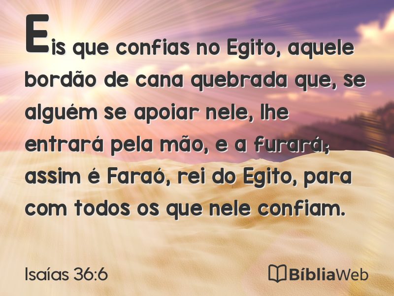 Isaías 36:6 em imagem para compartilhar