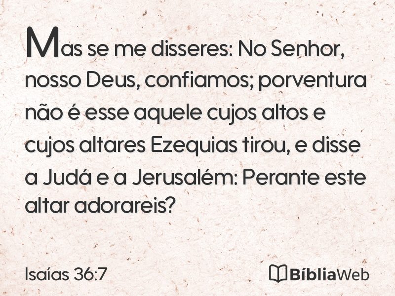 Isaías 36:7 em imagem para compartilhar